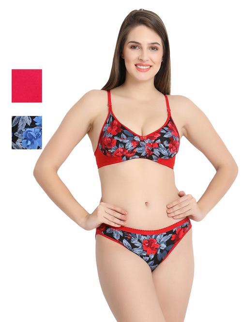 women set of 3 bras and panty set - 21021782 - Very Small Image - 1