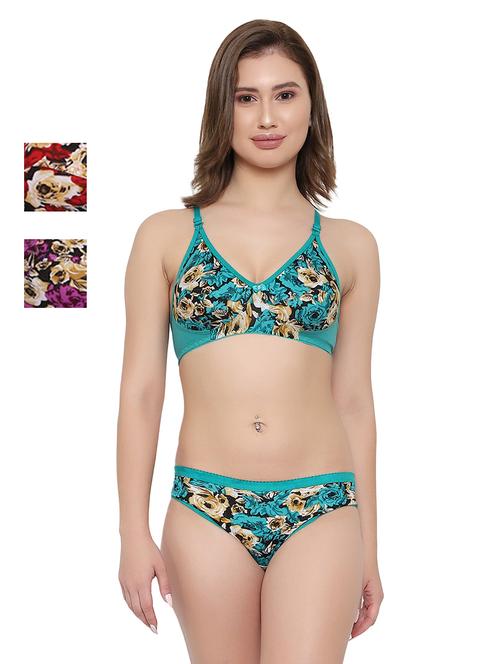 women set of 3 bras and panty set - 21021800 - Very Small Image - 1