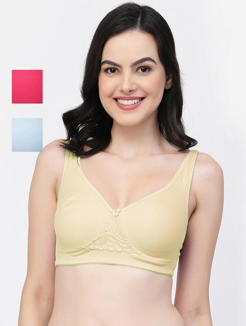 multi colored cotton blend tshirt bra - 21022055 - Very Small Image - 1