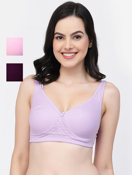 pack of 3 solid multi coloured regular bra - 21022064 - Very Small Image - 1