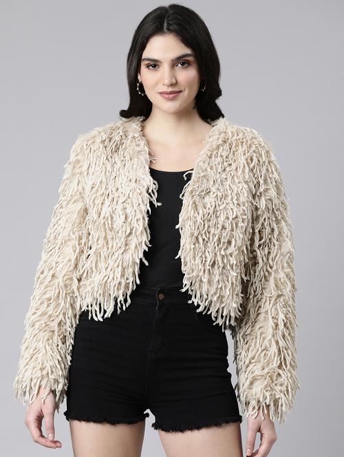 beige acrylic shrug - 21023342 - Very Small Image - 1