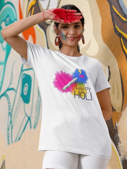 men round neck front printed t-shirt - 21024256 - Very Small Image - 1