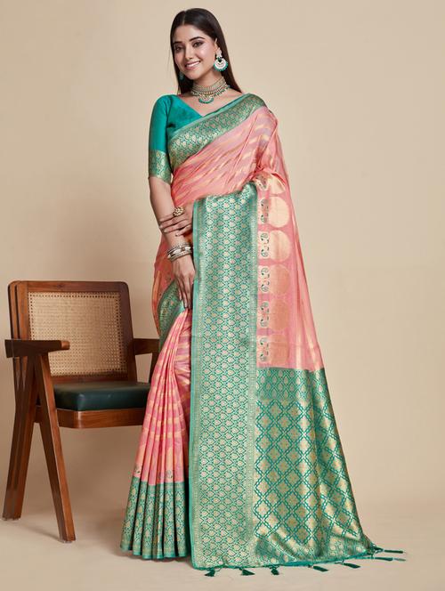 women self design kaqnjivaram saree - 21024730 - Very Small Image - 1