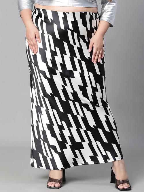 plus size women abstract print skirt - 21026960 - Very Small Image - 1