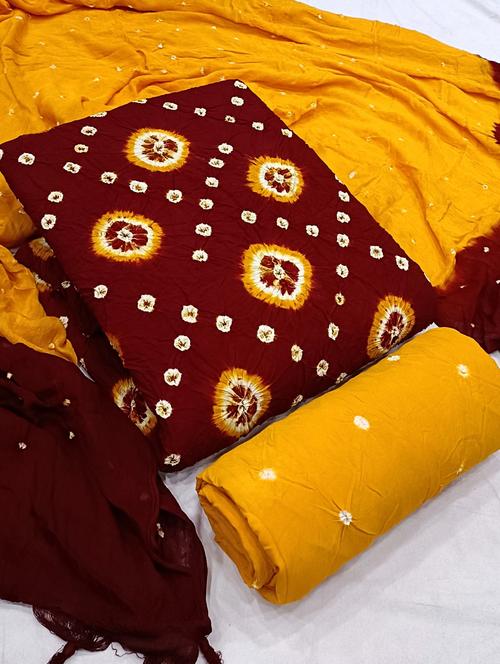 tie & dye unstitched suit set - 21027466 - Very Small Image - 1