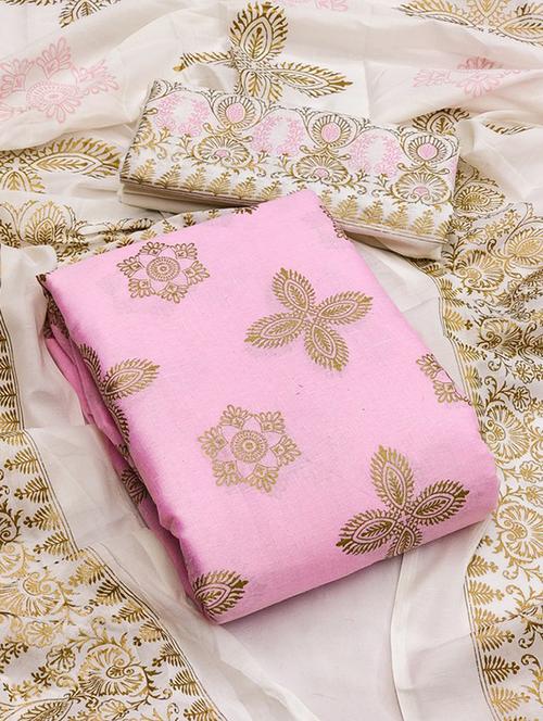 printed unstitched suit set - 21027666 - Very Small Image - 1