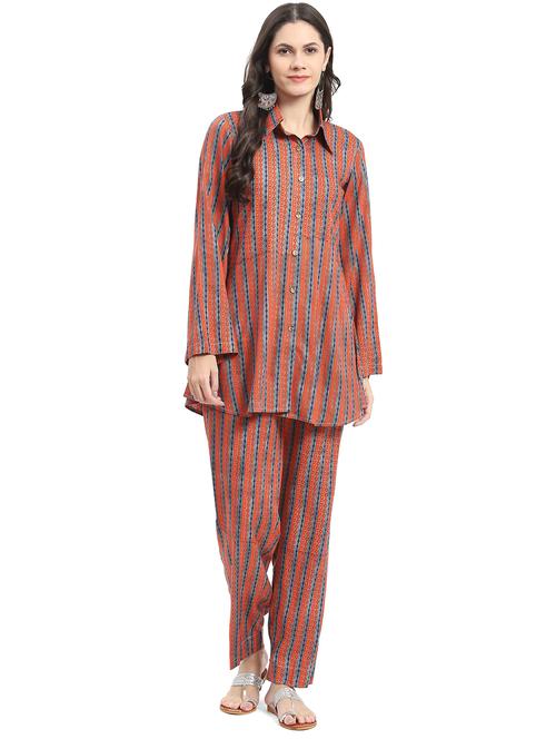 red shirt and trouser co-ord set - 21029705 - Very Small Image - 1