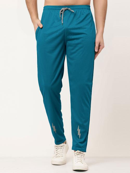 teal polyester full length track pant - 21029978 - Very Small Image - 1