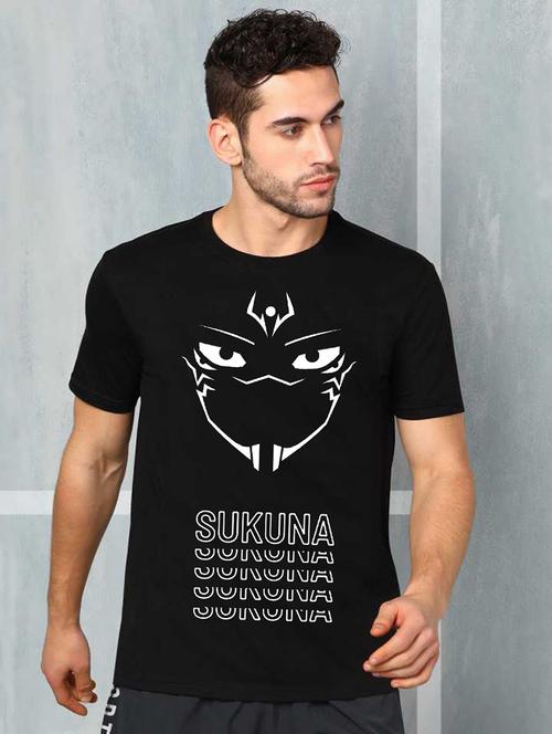men round neck front print t-shirt - 21030262 - Very Small Image - 1