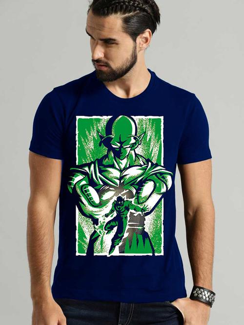 men round neck front print t-shirt - 21030404 - Very Small Image - 1