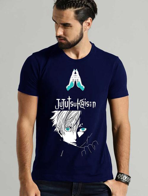 men round neck front print t-shirt - 21030656 - Very Small Image - 1