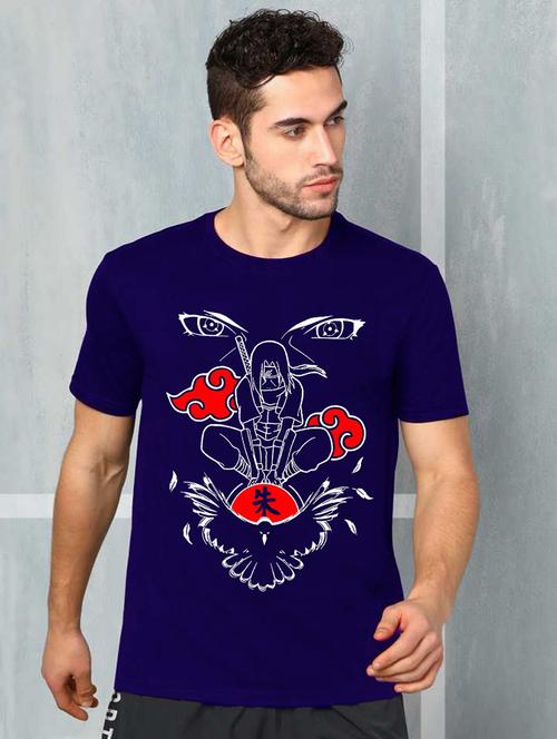 men round neck front print t-shirt - 21030703 - Very Small Image - 1