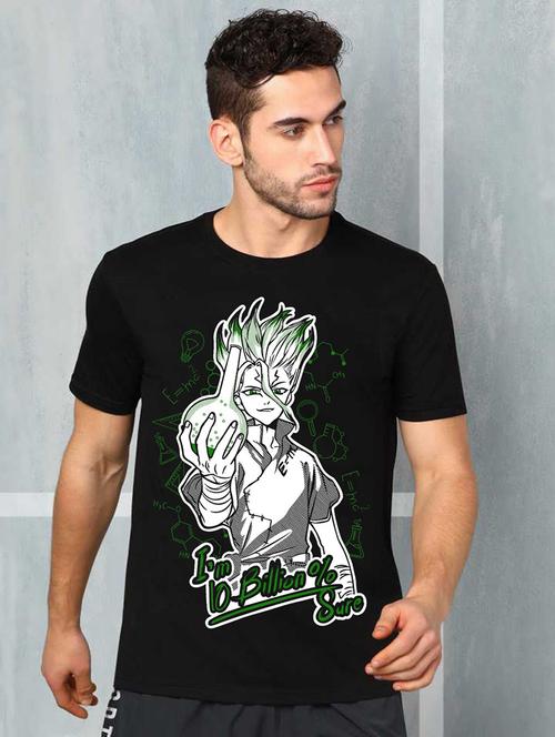 men round neck front print t-shirt - 21030843 - Very Small Image - 1