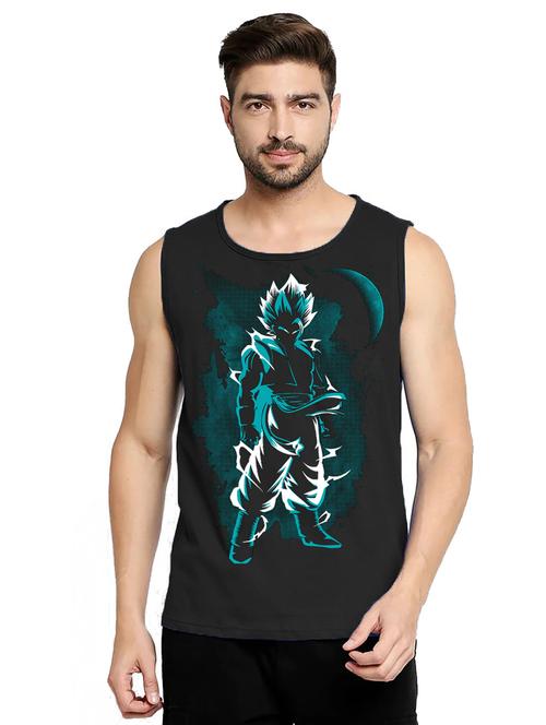 men black graphic printed vest - 21031069 - Very Small Image - 1