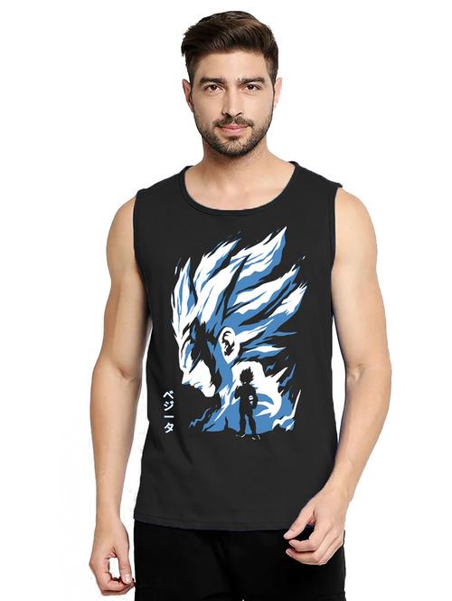 men black graphic printed vest - 21031072 - Very Small Image - 1