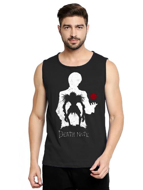 men black graphic printed vest - 21031095 - Very Small Image - 1