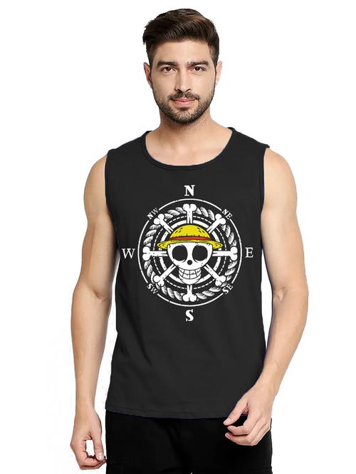 men black graphic printed vest - 21031119 - Very Small Image - 1