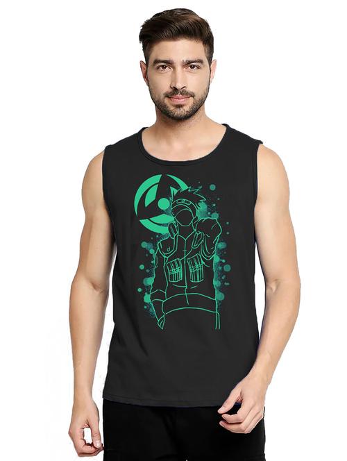 men black graphic printed vest - 21031125 - Very Small Image - 1