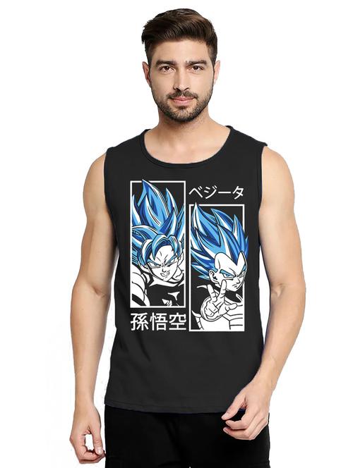 men black graphic printed vest - 21031141 - Very Small Image - 1