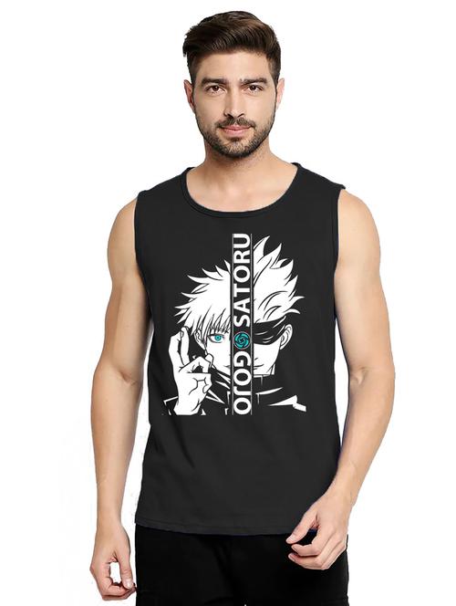 men black graphic printed vest - 21031142 - Very Small Image - 1