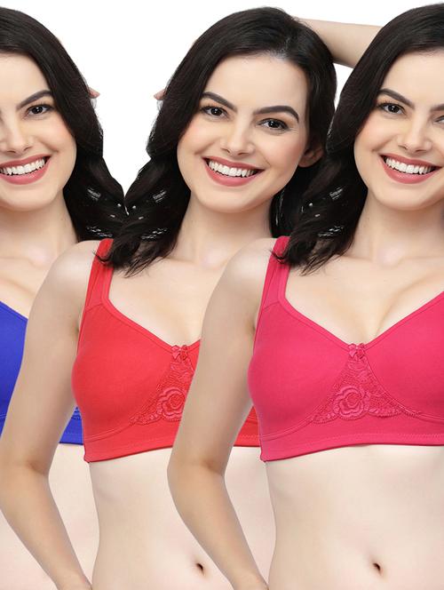 pack of 3 solid bras - 21031285 - Very Small Image - 1