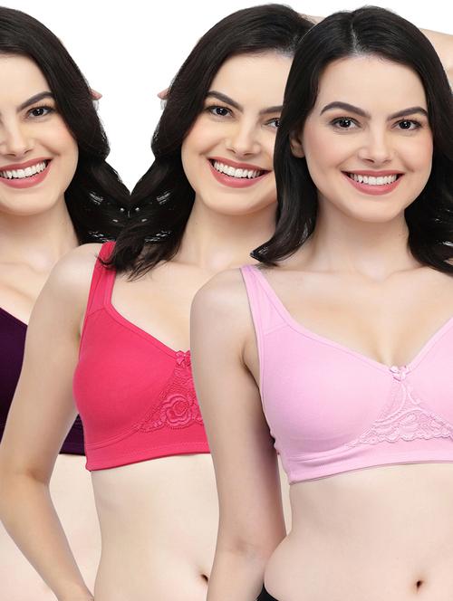 pack of 3 solid bras - 21031314 - Very Small Image - 1