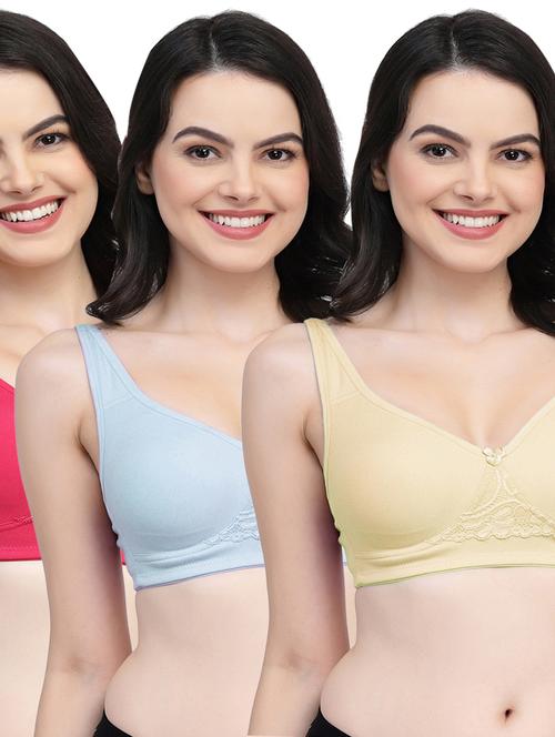 pack of 3 solid bras - 21031323 - Very Small Image - 1