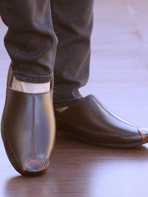 brown mesh & synthetic slip on loafers - 21031796 - Very Small Image - 1