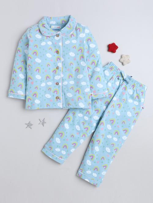 kids light blue pyjama set nightwear - 21032255 - Very Small Image - 1