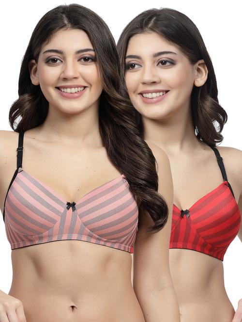 multi colored cotton tshirt bra - 21032323 - Very Small Image - 1