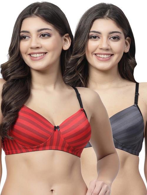 multi colored cotton tshirt bra - 21032327 - Very Small Image - 1