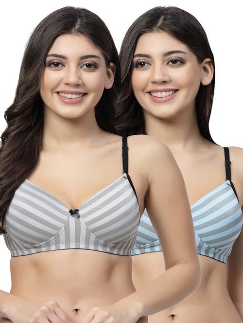 multi colored cotton tshirt bra - 21032340 - Very Small Image - 1