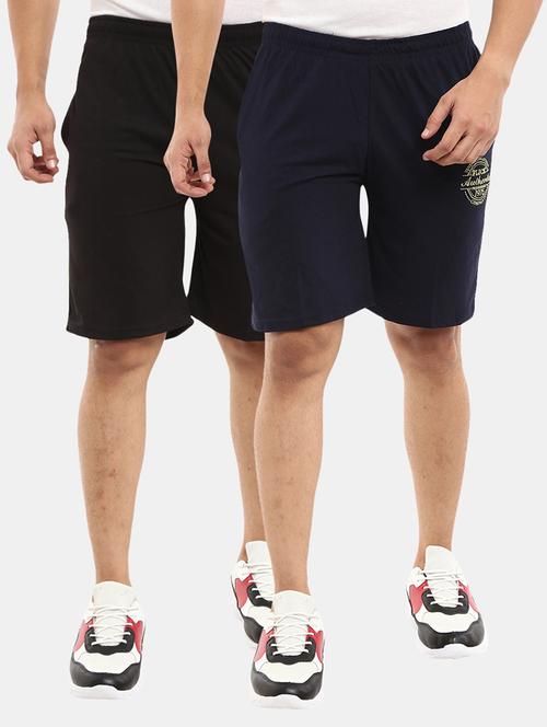 pack of 2 multi colored mid rise shorts - 21034602 - Very Small Image - 1