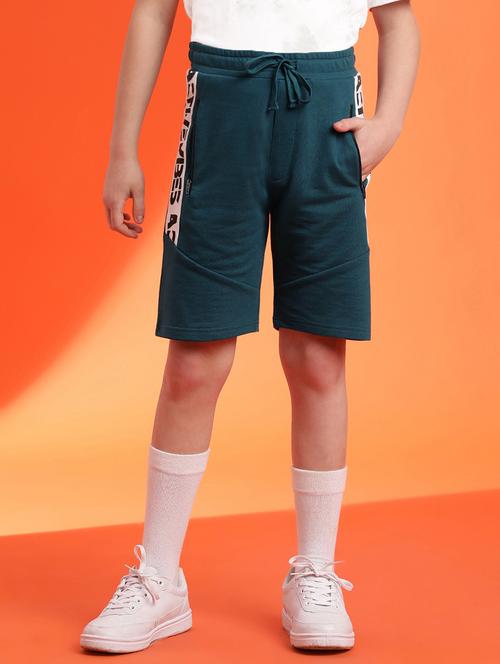 teal placement print shorts - 21034774 - Very Small Image - 1