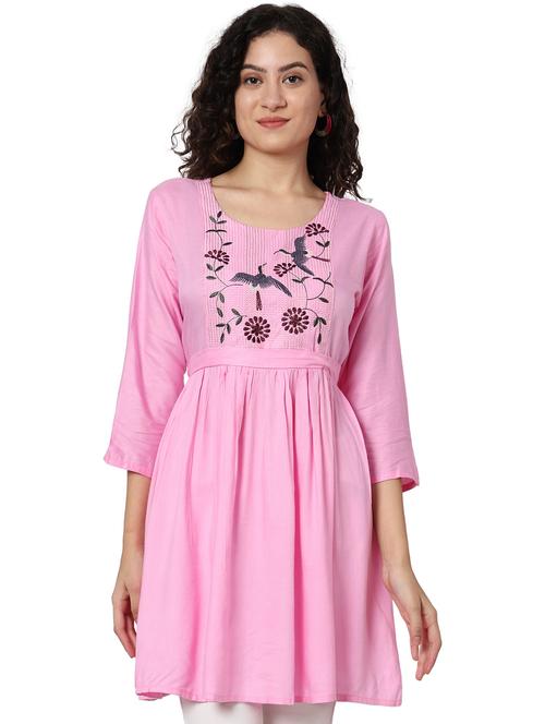 women embroidered cotton tunic - 21034957 - Very Small Image - 1