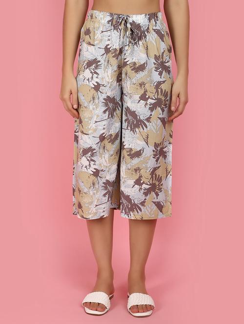 girls mid-rise printed capri - 21034975 - Very Small Image - 1