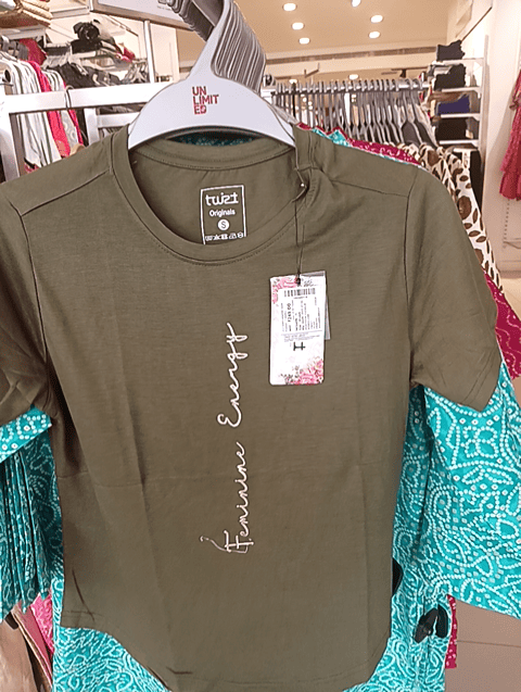olive viscose tshirt - 21034991 - Very Small Image - 1