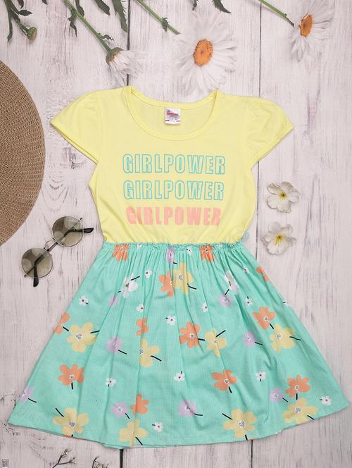 yellow acrylic blend frock - 21035019 - Very Small Image - 1
