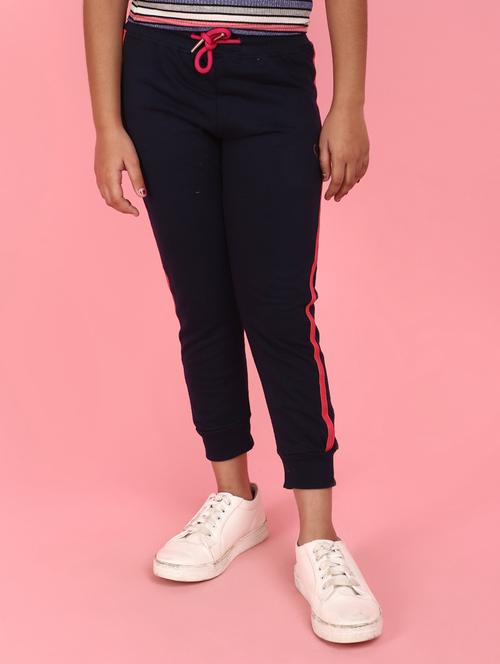 girls solid track pant - 21035025 - Very Small Image - 1