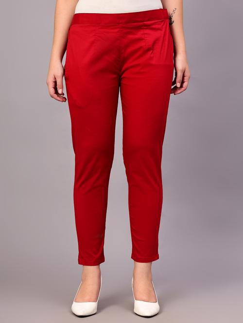 women solid cigarette pant - 21035176 - Very Small Image - 1