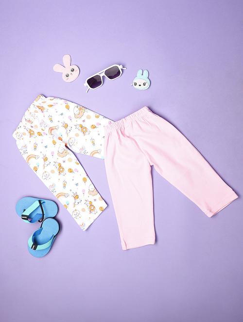 kids pack of 2 printed mid rise pyjama - 21035523 - Very Small Image - 1