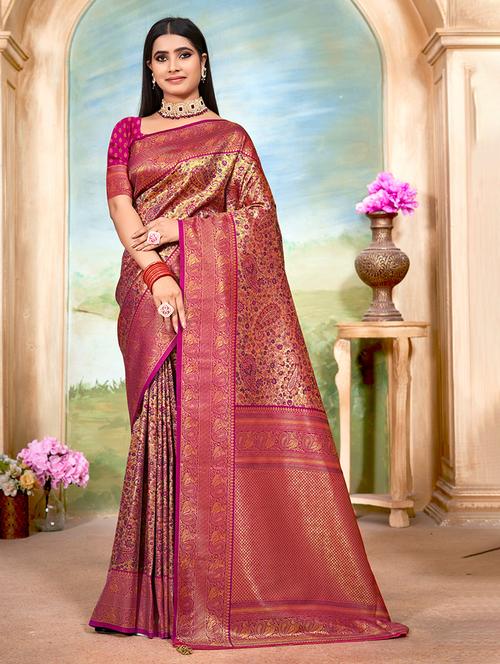 women self design banarasi saree - 21036435 - Very Small Image - 1