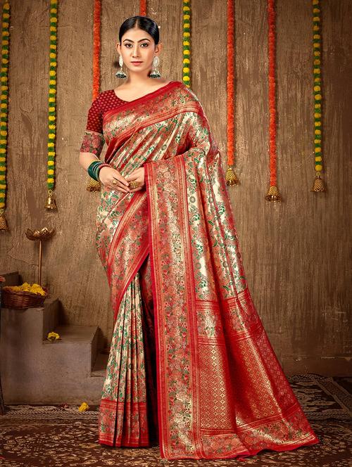 women self design banarasi saree - 21036449 - Very Small Image - 1
