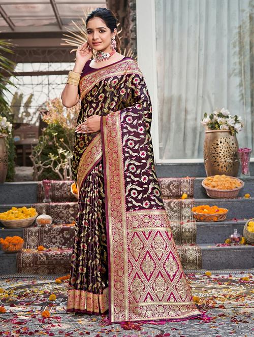 women self design paithani saree with blouse - 21036502 - Very Small Image - 1