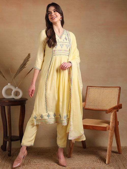 women kurta pant set with dupatta - 21037208 - Very Small Image - 1