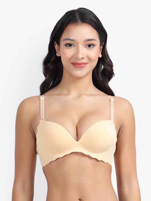 beige nylon push up bra - 21037403 - Very Small Image - 1
