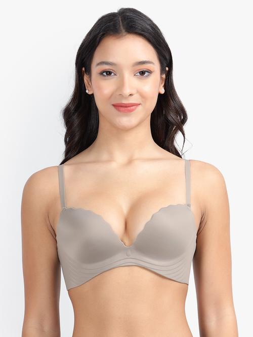 grey nylon push up bra - 21037415 - Very Small Image - 1