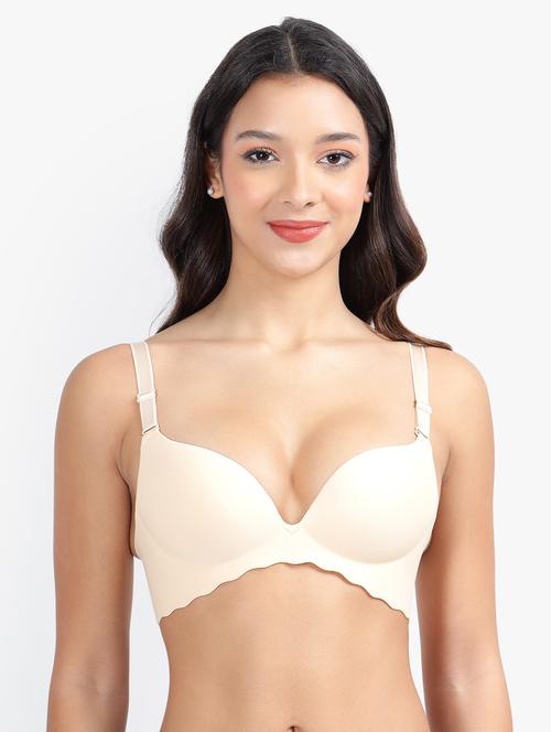 beige nylon push up bra - 21037417 - Very Small Image - 1