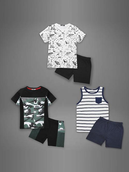 pack of 3 multi colored shorts set - 21044006 - Very Small Image - 1