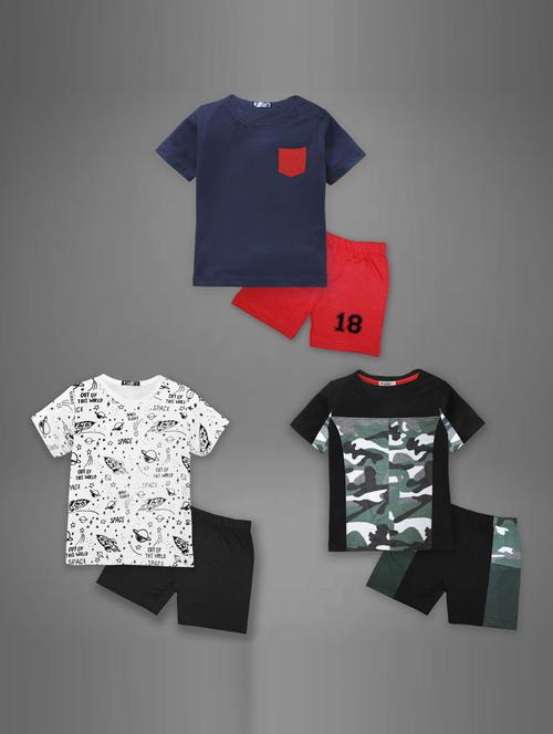 combos pack of t-shirts & shorts - 21044026 - Very Small Image - 1